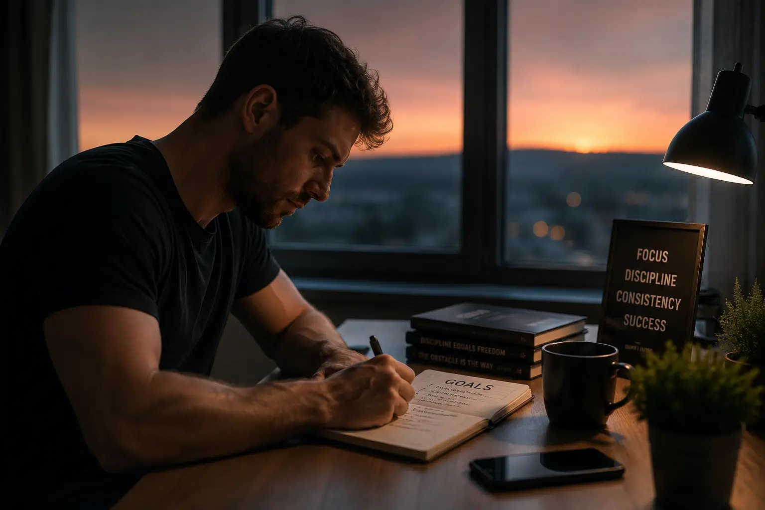 Why Men Struggle With Discipline – focused man building self-discipline through daily goal setting