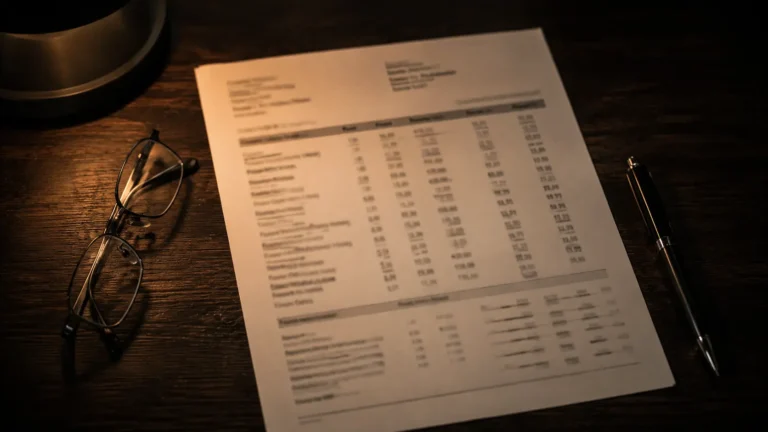 Printed lipid panel report on a desk, illustrating what a standard cholesterol test does and does not measure